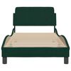 vidaXL Estrutura de cama Dover 90x190 cm veludo verde-escuro