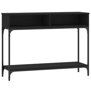 vidaXL Mesa consola 100x30,5x75 cm derivados de madeira preto