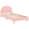 vidaXL Estrutura de Cama Infantil com Cabeceira Rosa 90 x 190 cm