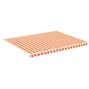 vidaXL Tecido de substitui&ccedil;&atilde;o para toldo amarelo e laranja 4,5x3,5 m poli&eacute;ster