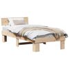 vidaXL Estrutura da Cama com cabeceira Natural 90 x 190 cm
