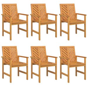 vidaXL Cadeira de jantar 6 pcs Natural 62,5 x 59 x 89 cm