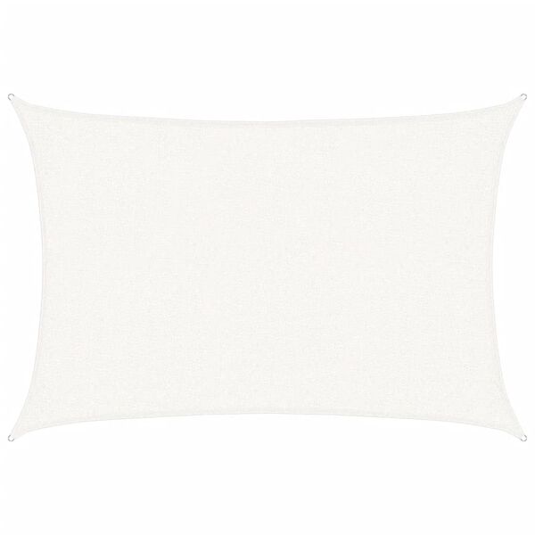 vidaXL Para-sol estilo vela 160 g/m&sup2; 2x2,5 m PEAD branco