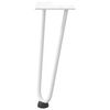 vidaXL Pernas de grampo para mesa de centro 4 peças, branco, 30 cm, aço maciço
