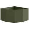 vidaXL Vaso de Canto Verde-oliva 60 x 60 x 35 cm A&ccedil;o