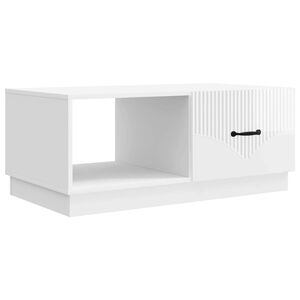 vidaXL Mesa de centro Branco Brilhante 90 x 50 x 37 cm