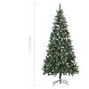 vidaXL &Aacute;rvore de Natal artificial com pinhas e brilho branco 210 cm