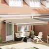vidaXL Toldo Retr&aacute;til Manual Bege 400 &times; 300 cm Poli&eacute;ster e Alum&iacute;nio