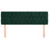 vidaXL Cabeceiras verde-escuro 160x7x78/88 cm veludo