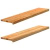 vidaXL Soleiras da janela 2 pcs 120x30x2 cm carvalho castanho-claro