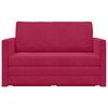 vidaXL Sof&aacute;-Cama 110cm Vinho Vermelho Veludo