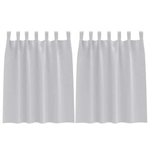 vidaXL Cortinas Blackout com Argolas 2 pcs Cinzento-claro 140 x 140 cm