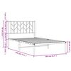 vidaXL Estrutura de cama com cabeceira 100x190 cm metal preto