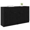 vidaXL Aparadores com gaveta 2 pcs Carvalho Preto 60 x 30 x 70 cm