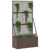 vidaXL Vaso de Jardim Castanho 70 x 30 x 135 cm Metal