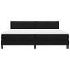 vidaXL Cama Box com colch&atilde;o com cabeceira Preto 200 x 200 cm tecido