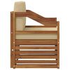 vidaXL Conjunto de Sof&aacute;s para Exterior Natural 67 x 63 x 73 cm