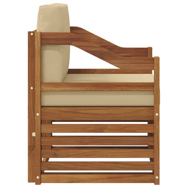 vidaXL Conjunto de Sof&aacute;s para Exterior Natural 67 x 63 x 73 cm