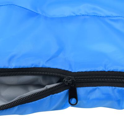 vidaXL Saco-cama de campismo leve tipo envelope 2 pcs 1100g 10 ºC azul