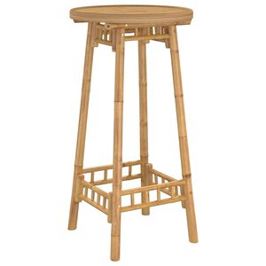 vidaXL Mesa de bar para exterior redondo &Oslash;55x100 cm bambu