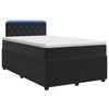 vidaXL Cama box spring com colch&atilde;o Preto 120 x 190 cm Veludo