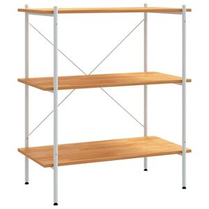 vidaXL Unidade com 3 prateleiras 80x40x92 cm branco/cor de carvalho