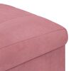 vidaXL Puff de armazenamento com almofada Rosa 40 x 40 x 45 cm Veludo