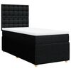 vidaXL Cama com molas/colch&atilde;o 90x200 cm tecido preto