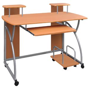vidaXL Secret&aacute;ria computador 110x52x88,5 cm derivados madeira castanho