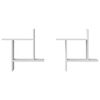 vidaXL Prateleiras de parede 2 pcs 50x12x50cm derivados madeira branco