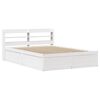vidaXL Estrutura de cama c/ cabeceira 150x200 cm pinho maci&ccedil;o branco