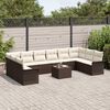 vidaXL Conjunto de Sof&aacute; de Jardim 11 pcs Cinzeto Rattan Sint&eacute;tico