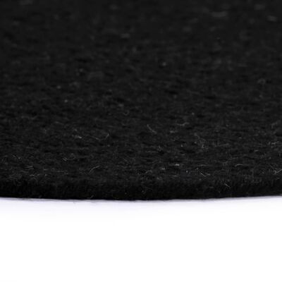 vidaXL Individuais de mesa 6 pcs em algodão liso 38 cm redondo preto