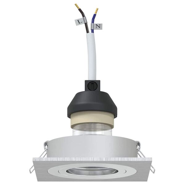 vidaXL Holofote 12 pcs Prateado 9 x 9 x 2 cm Alum&iacute;nio