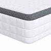 vidaXL Colch&atilde;o M&eacute;dio macio 80 x 200 cm Branco e Cinza