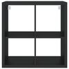 vidaXL Prateleira/estante cubo para parede 69,5x29,5x69,5cm MDF preto