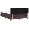 vidaXL Cama Box com colch&atilde;o Marrom Escuro 160 x 200 cm tecido