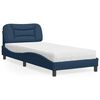 vidaXL Cama com colch&atilde;o Hvar 80x200 cm tecido azul