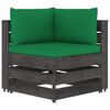 vidaXL 7 pcs conj. lounge jardim + almofad&otilde;es madeira impreg. cinzento