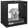 vidaXL Prateleiras parede forma de cubo 4 pcs 22x15x22 cm preto brilh.