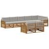 vidaXL Conjunto de Sof&aacute;s para Exterior 8 pcs Natural e Cinzento-Claro