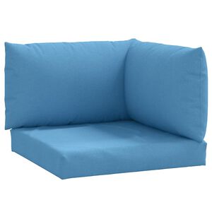 vidaXL Almofad&otilde;es de paletes 3 pcs mesclado tecido azul