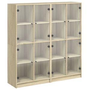 vidaXL Estante c/ portas 136x37x142 cm deriv. madeira carvalho sonoma