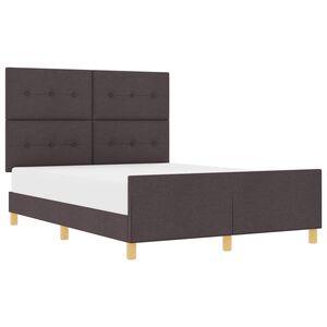 vidaXL Estrutura da Cama Castanho escuro 160 x 200 cm tecido