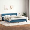 vidaXL Cama com molas/colch&atilde;o 180x210 cm veludo azul-escuro