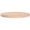 vidaXL Tampo de mesa redondo &Oslash;60x4 cm carvalho maci&ccedil;o n&atilde;o tratado