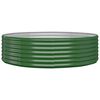 vidaXL Canteiro elevado jardim 140x140x36 cm a&ccedil;o galvanizado verde