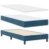 vidaXL Cama Box com colch&atilde;o Azul Escuro 90 x 190 cm Veludo