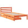 vidaXL Cama sem colch&atilde;o 75x190 cm madeira de pinho maci&ccedil;a castanho-mel