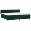 vidaXL Cama com molas/colch&atilde;o 200x200 cm veludo verde-escuro